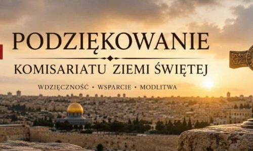 Podziękowanie Komisariatu Ziemi Świętej